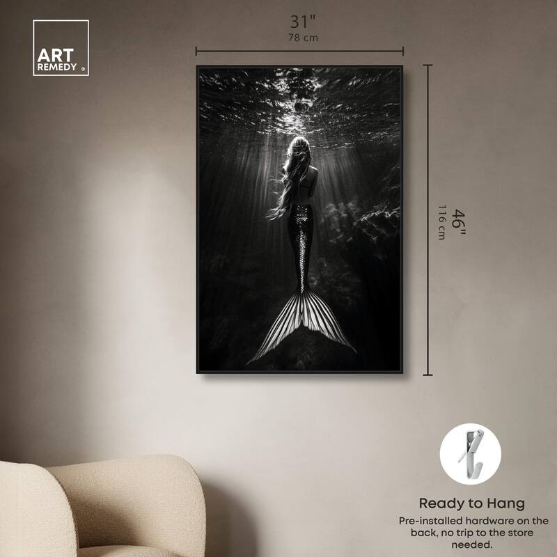 Mermaid Night Canvas by Art Remedy