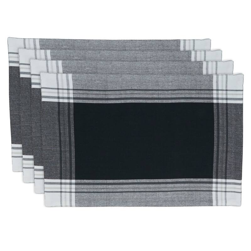 Striped Border Design Placemats (Set of 4)