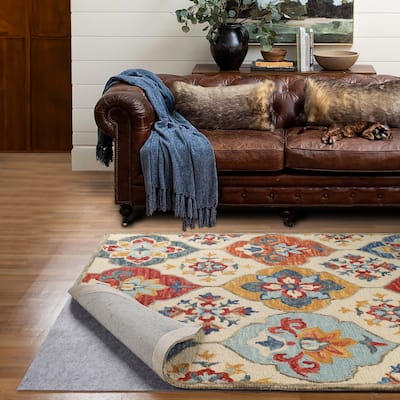 Superior Lima Non-Slip Floor Protector Felt Rubber Indoor Area Rug Pad - Neutral Grey
