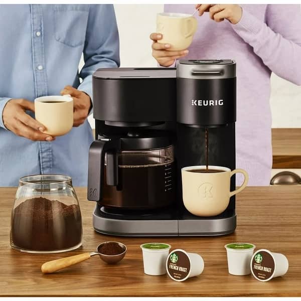 Single Serve K-Cup Pod & Carafe Coffee Maker, Black - Bed Bath & Beyond -  39010550