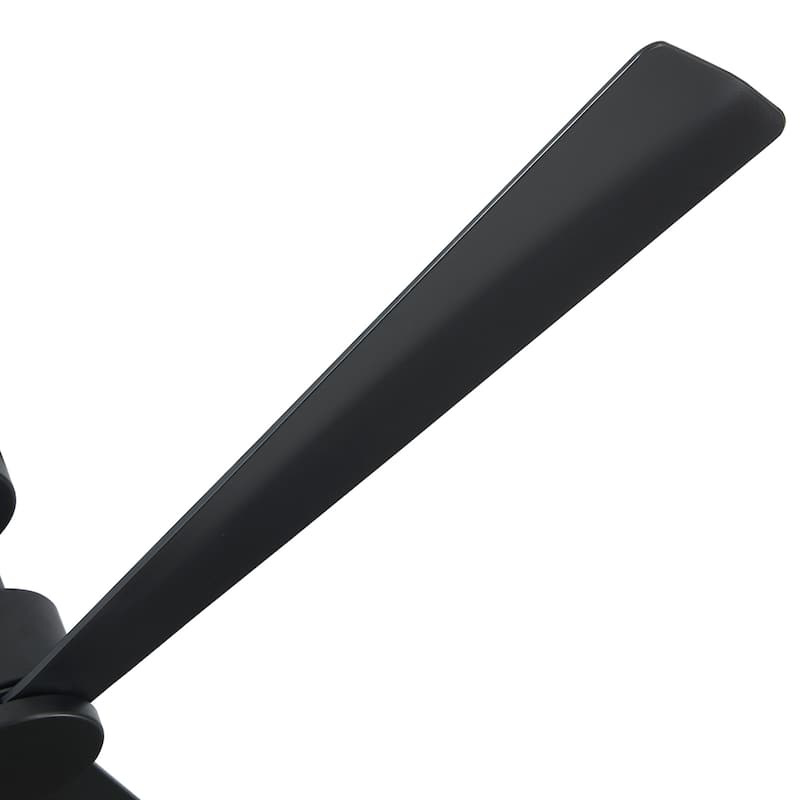 52-in Matte Black Industrial Reversible DC Motor Ceiling Fan without Light