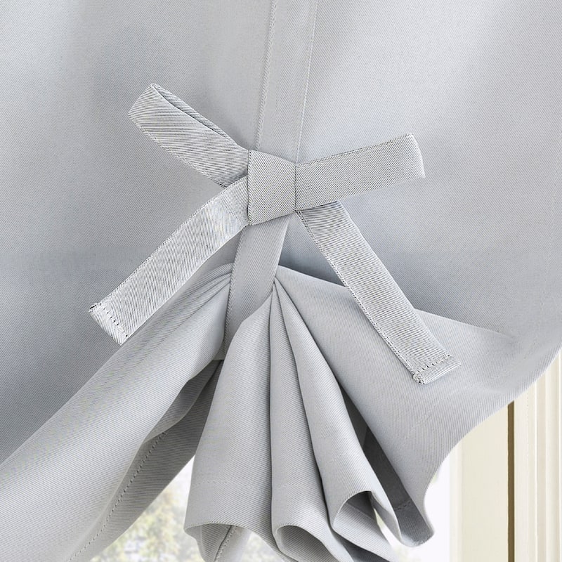 Sun Zero Greenwich Energy Saving Blackout Rod Pocket Window Tie-up Shade