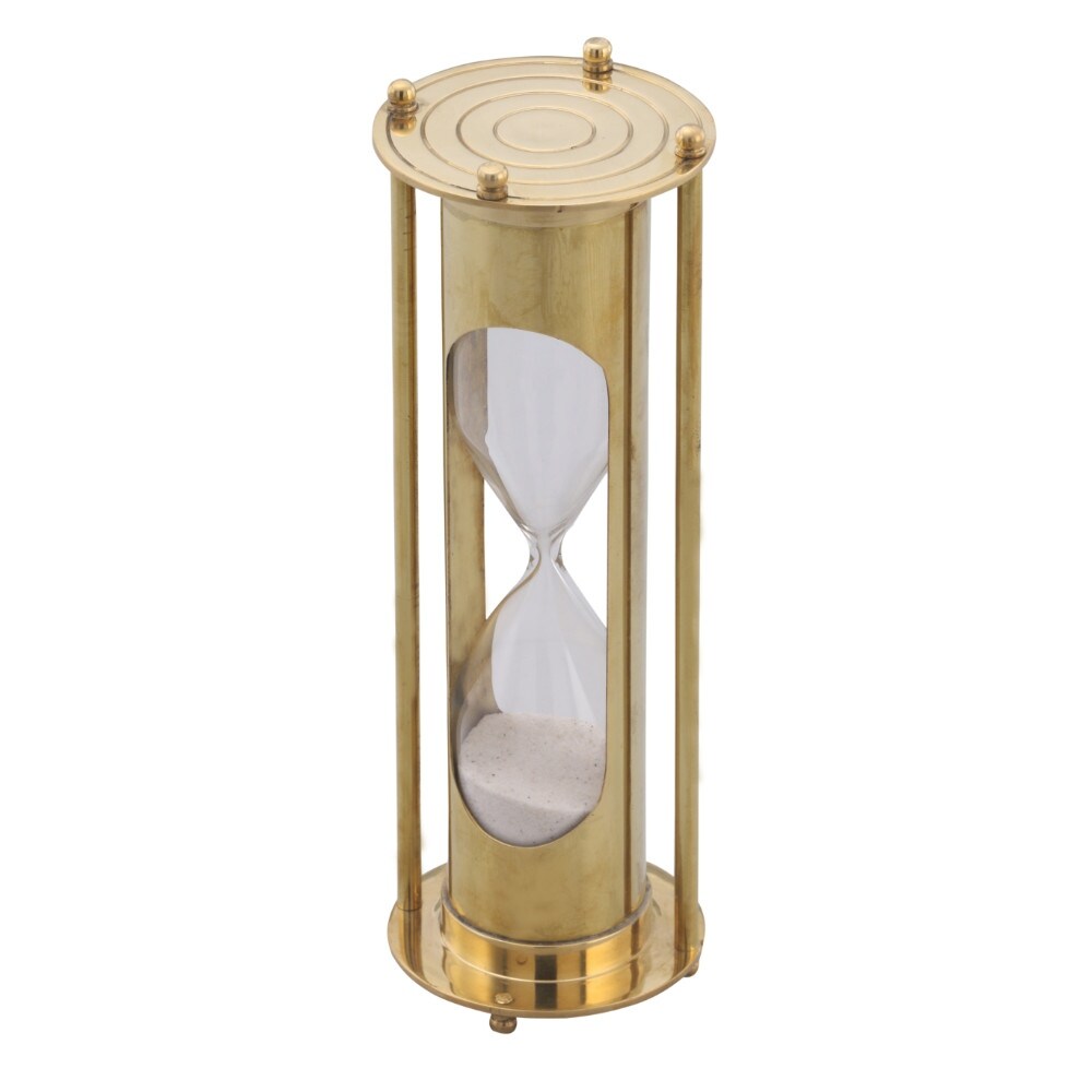 Shop Classical Hourglass 5 Minute Sand Timer Decor In Brass Overstock 23343926