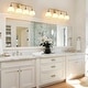 preview thumbnail 71 of 151, Modern Vanity Lights Dimmable Bathroom Light Fixtures with Glass Shade