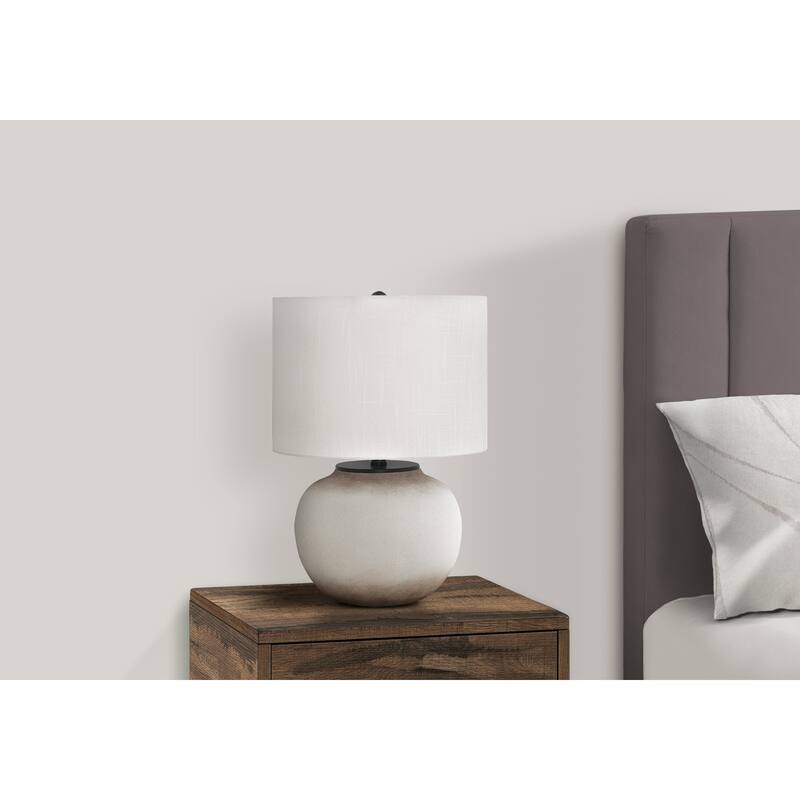 Lighting, 21"h, Table Lamp, Cream Ceramic, Ivory / Cream Shade, Modern
