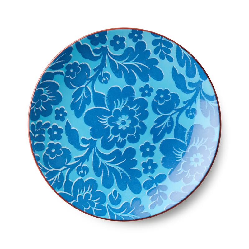 Certified International Pavillion 8.75" Salad/Dessert Plates, Set of 6 Assorted Designs - 8.75"L x 8.75"W x 1.00"H