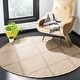 preview thumbnail 63 of 93, SAFAVIEH Handmade Flatweave Montauk Elsbe Trellis Cotton Rug 6' Round - Grey - Round
