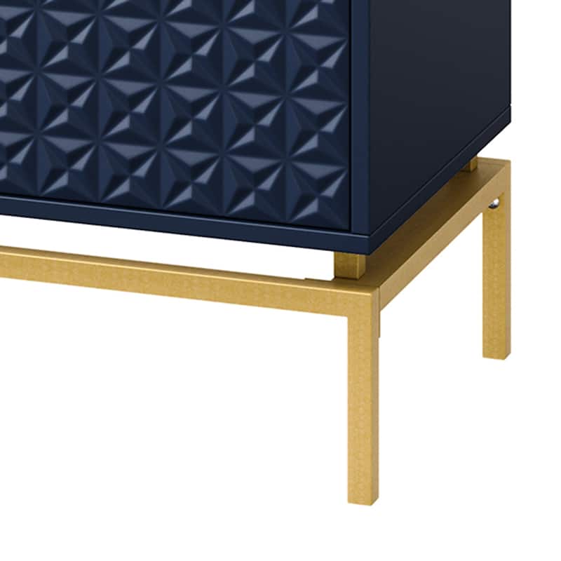 Volkard 31" Mid-century Storage Cabinet with a Metal Base by HULALA HOME