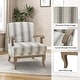 preview thumbnail 4 of 28, Rinaldo Farmhouse Upholstered Armchair with Solid Wood Legs by HULALA HOME