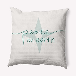 Peace on Earth Christmas Soft Spun Polyester Decorative Throw Pillow