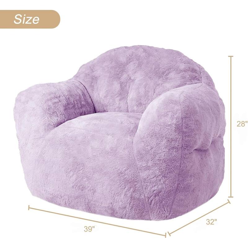 Beanbag Sofa Chair with Armrests for Living Room