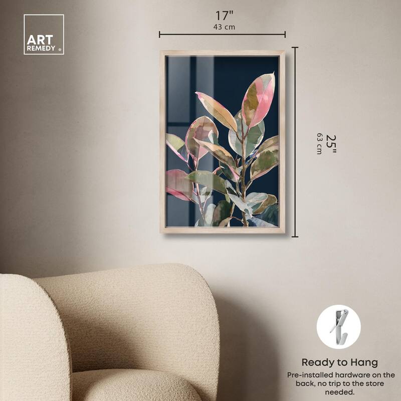 Fuchsia Frond II Shadowbox by Art Remedy