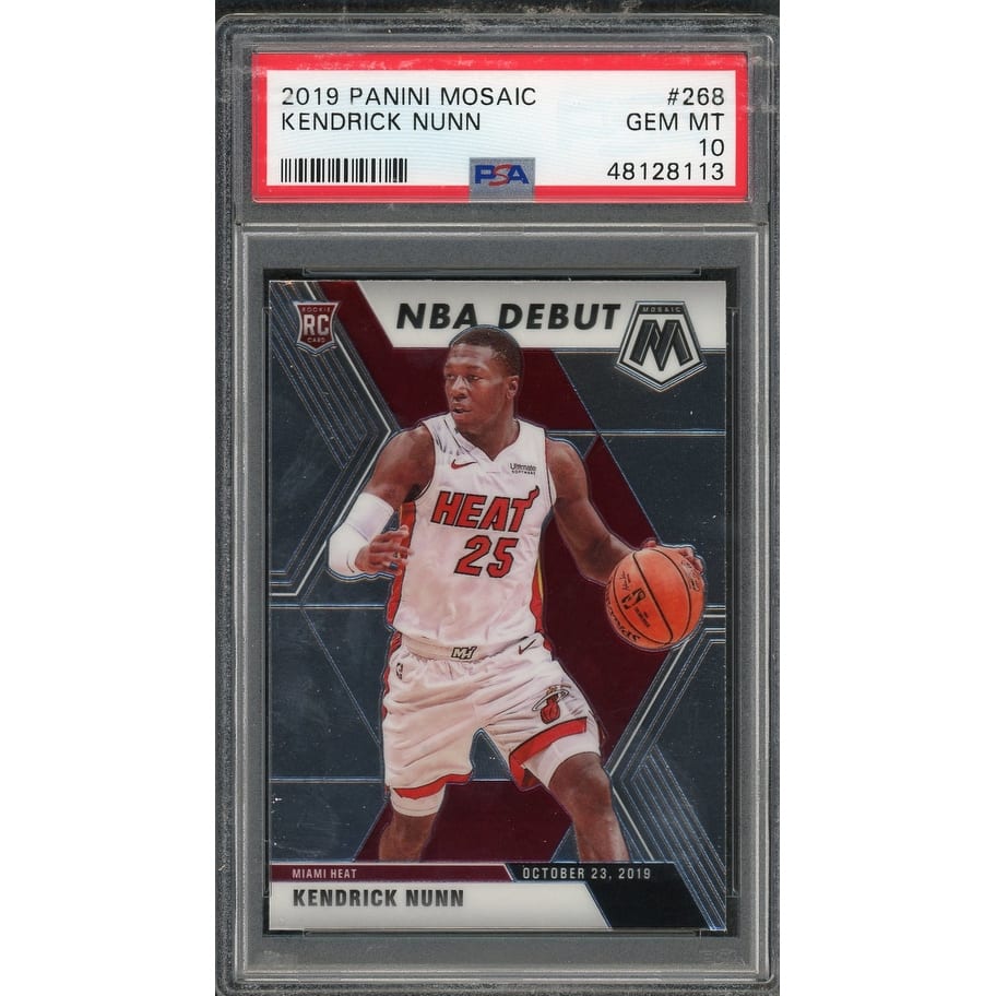 Kendrick Nunn 2019 Panini Mosaic Basketball Rookie Card RC #268 Graded PSA 10 GEM MINT - 8'6" x 11'6"