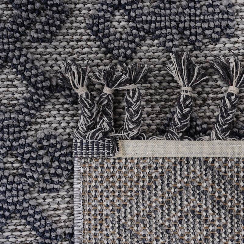 LOOM & LUXE Collection 2X8 Grey/Blue/Traditional Non-Shedding Area Rug - 96" D x 26" W x 0.28" H