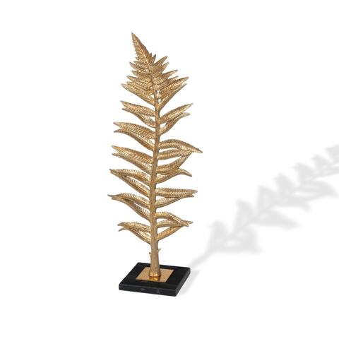 Gilded Fern I, Resin Sculpture