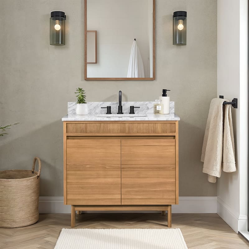 Avanity Kayla Bathroom Vanity Only in Natural Teak