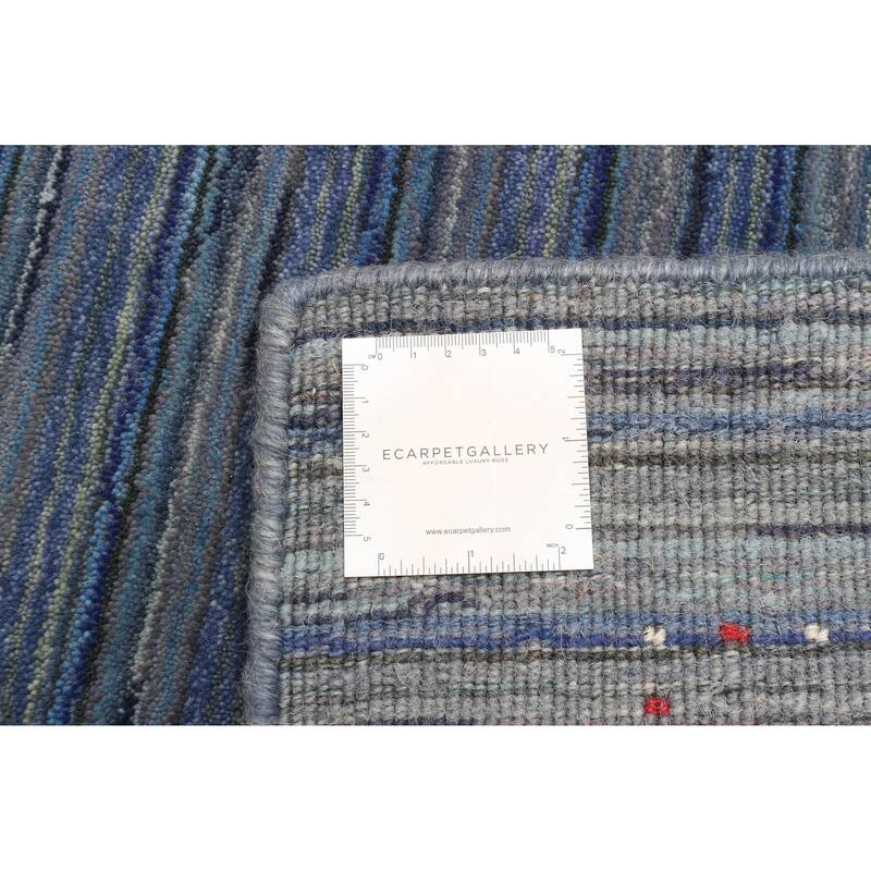 ECARPETGALLERY Hand Loomed Kashkuli Gabbeh Blue Wool Rug - 3'1 x 4'8