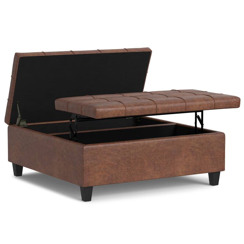 Harrison Large Square Coffee Table Storage Ottoman
