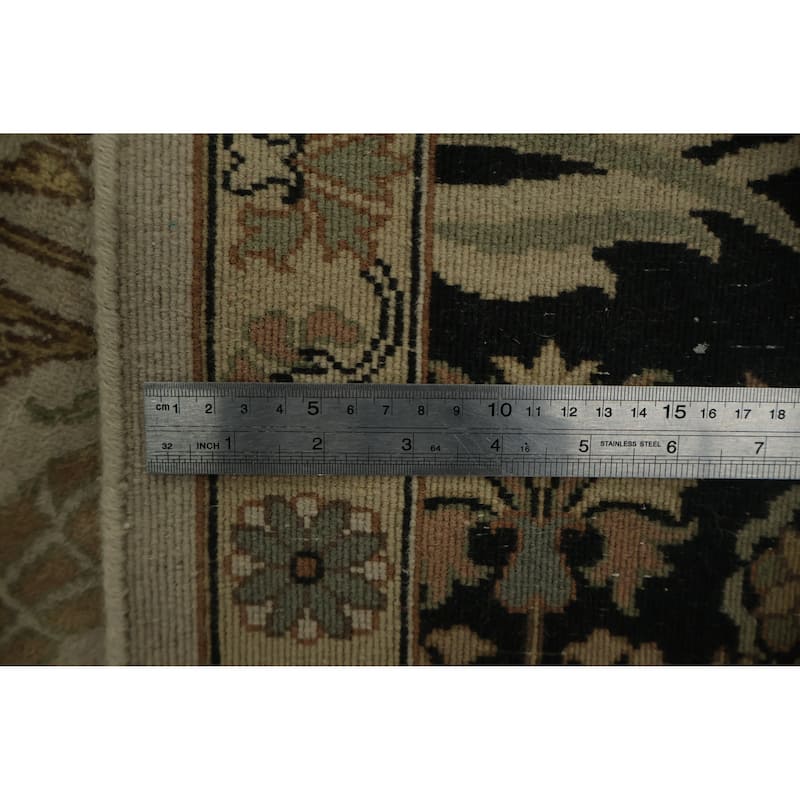 Hand Knotted Oriental 100% Wool Carpet Traditional All-Over Beige & Ivories Ziegler Area Rug - 11' 10'' X 9' 0''