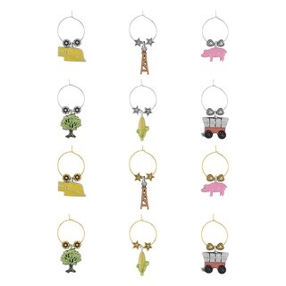 thumbnail image 2 of MONNEL P593 Cat Wine Charms - Set Of 4 Adorable Kitten Glass Markers With Velvet Bag For Parties 2 of 11