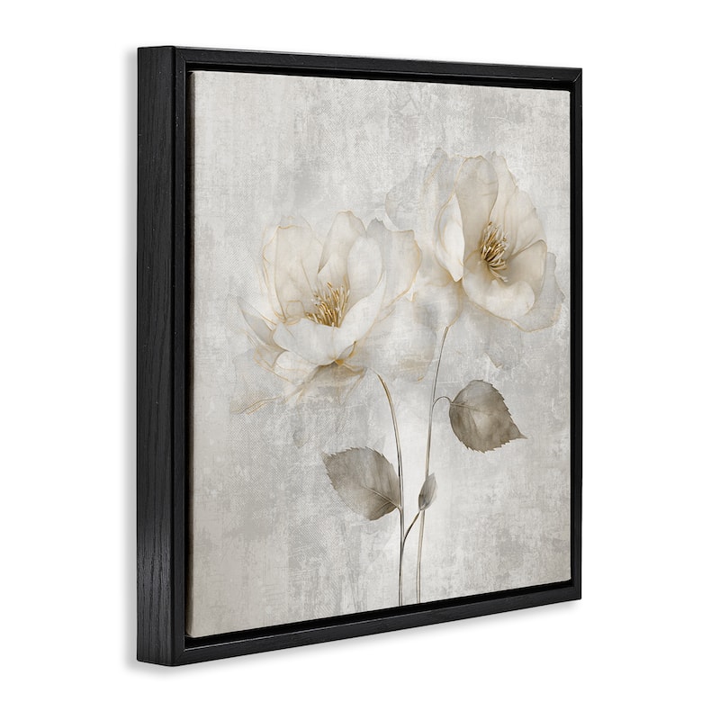 Stupell Blooming Roses Bunch Framed Floater Canvas Wall Art Design By Irene Weisz