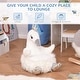 preview thumbnail 5 of 7, Qaba Animal Kids Sofa Chair Cartoon Cute Swan Stuffed with Armrest Flannel PP Cotton 22" x 16.5" x 22" White