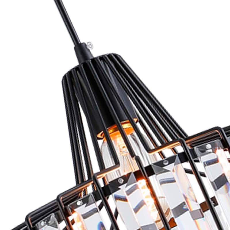 Maxax 1 - Light Single Drum Pendant with Crystal Accents - N/A