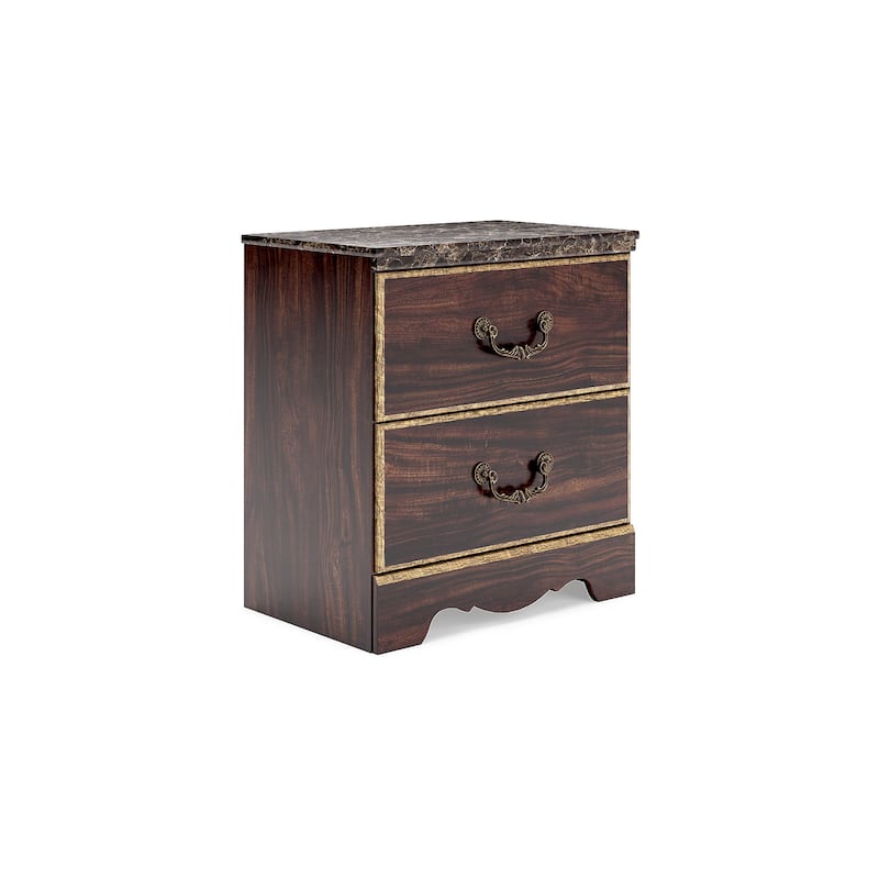 Signature Design by Ashley Glosmount Brown/Red Nightstand