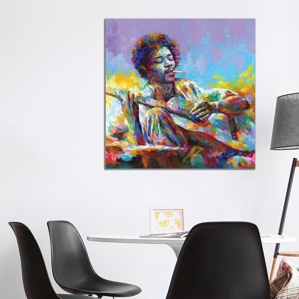 iCanvas "Jimi Hendrix II" by Leon Devenice Canvas Print