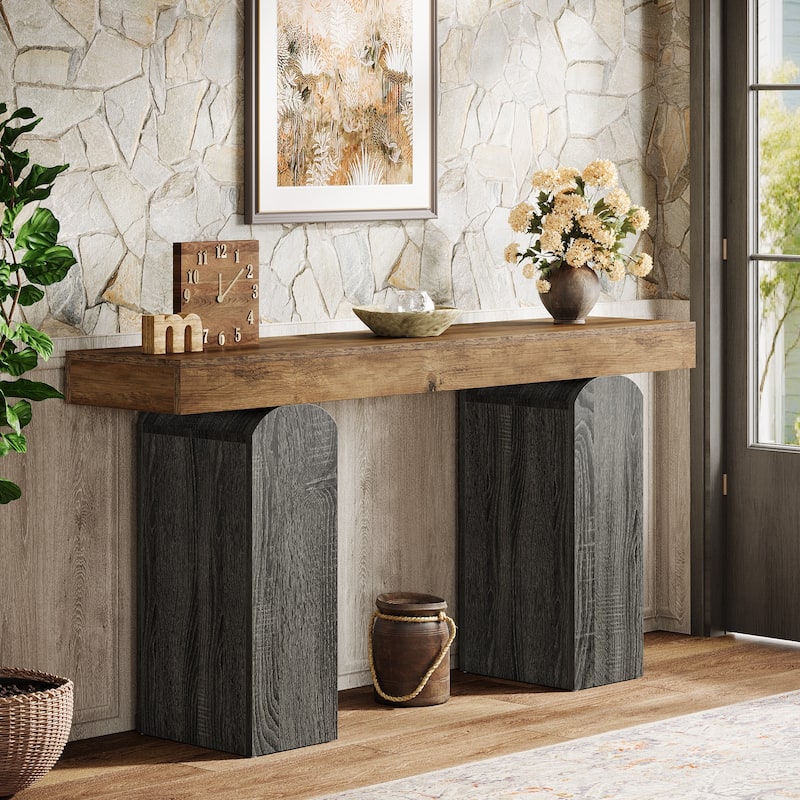 Console Table, Wooden Entryway Table, Sofa Behind Couch Table Hallway Foyer Accent Table