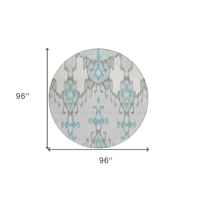 HomeRoots Ikat Transitional Rectangle Outdoor Rug