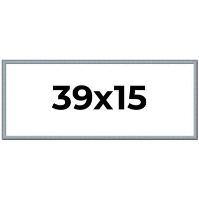 39x15 Frame Rustic Sky Blue Solid Wood Picture Frame | 0.75 Inch
