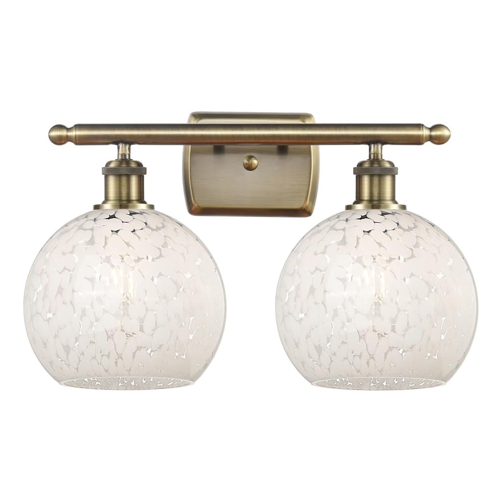 Innovations Lighting 516-2W-9-16 White Mouchette Vanity White