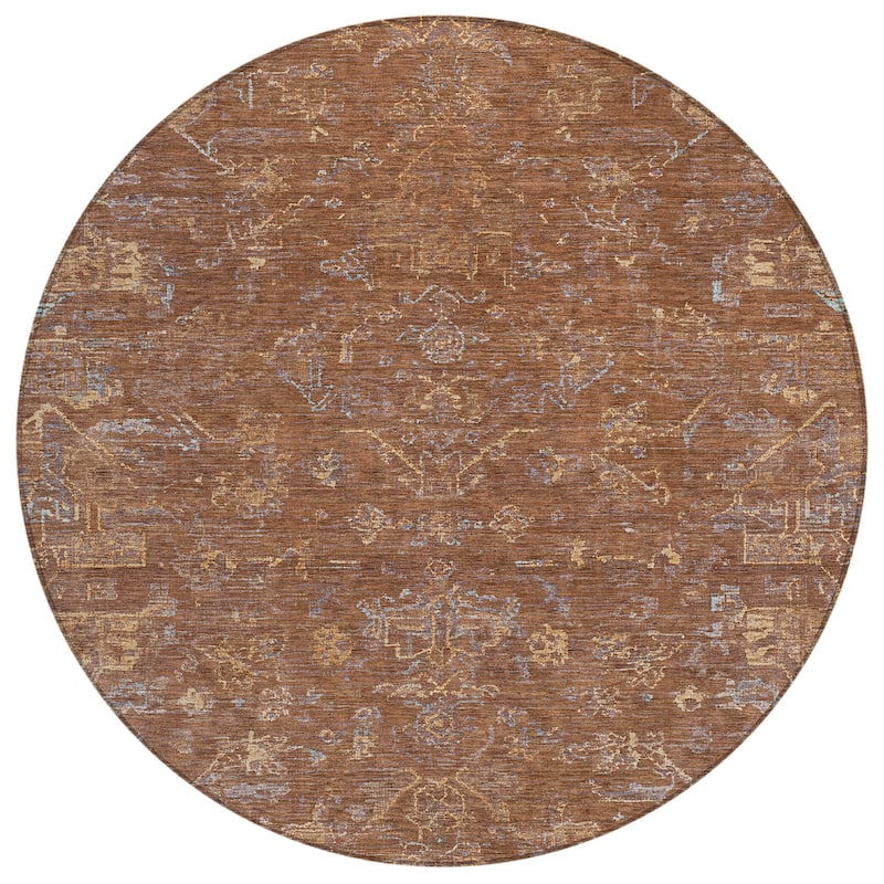 Machine Washable Indoor/ Outdoor Traditional Chelsea Chantille Rug