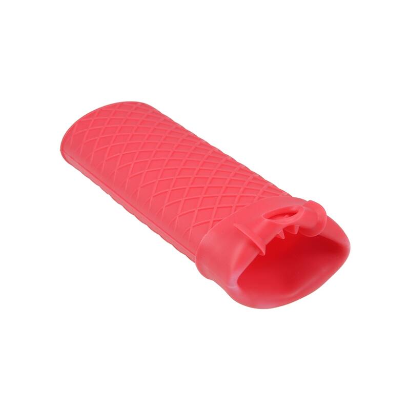 Silicone Hot Handle Holder Sleeve, Pan Pot Handle Cover Red 6.1-inch Long 4Pcs
