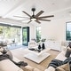 preview thumbnail 3 of 15, 60" Farmhouse Large Windmill Dimmable Ceiling Fan with Light and Remote