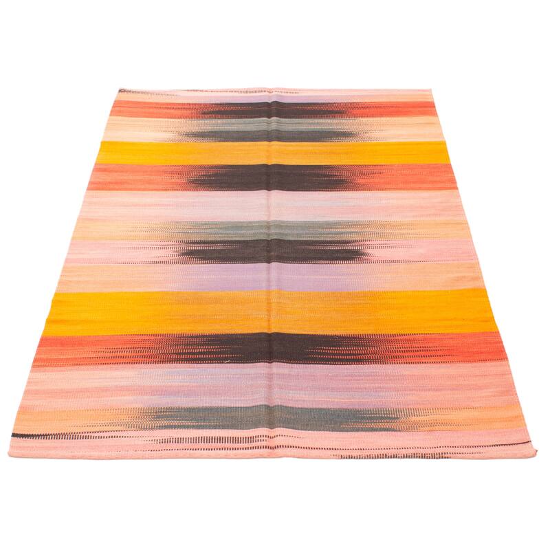 ECARPETGALLERY Flat-Weave Ankara FW Multi Color Wool Kilim - 5'11 x 9'2