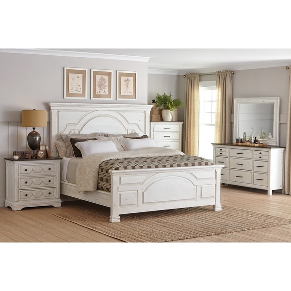 Danica Vintage White 6-piece Bedroom Set with Two Nightstands. Opens flyout.