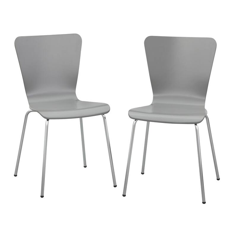 Simple Living Erie Chairs (Set of 2) - Charcoal Grey