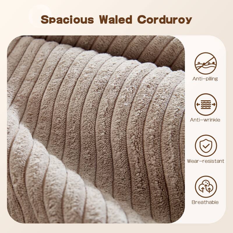 OVIOS Pit Stripes No Assembly Required Chaise Sofa