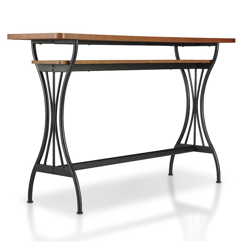 DH BASIC Industrial 60-inch Metal 1-Shelf Counter Height Table by Denhour