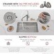 preview thumbnail 6 of 20, Dual-Mount 30" Stainless Steel Single-Bowl Kitchen Sink S-411TG - Brushed stainless steel - 30" x 18" x 9"