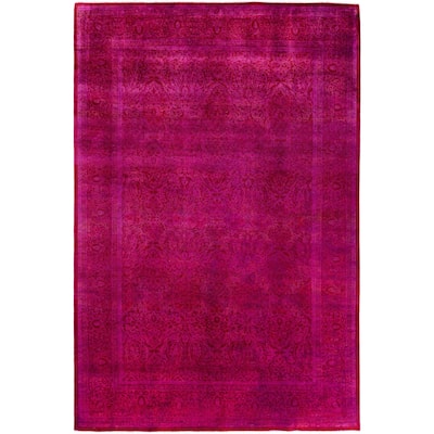 Overdyed One-of-a-Kind Hand-Knotted Area Rug - Pink - 6' 0" x 9' 2"