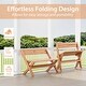 preview thumbnail 8 of 9, Costway Patio Folding Chair Solid Teak Wood Slatted Seat Natural - See Details