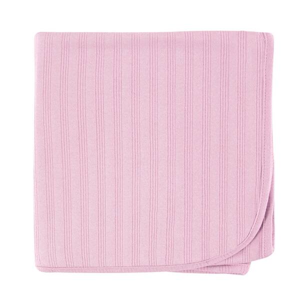 slide 1 of 1, Touched by Nature Baby Girl Organic Cotton Swaddle, Receiving and Multi-purpose Blanket, Pink, One Size - Pink - One Size