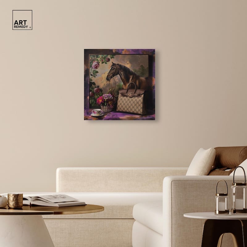 Fanciful Horse Portrait Canvas by Art Remedy, Gallery Wrapped