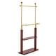 preview thumbnail 14 of 14, Roomfitters Double-Layer Coat Rack with Golden Frame, Solid Wood Shelf and Hat Stand for Entryway Storage, Gold+Walnut