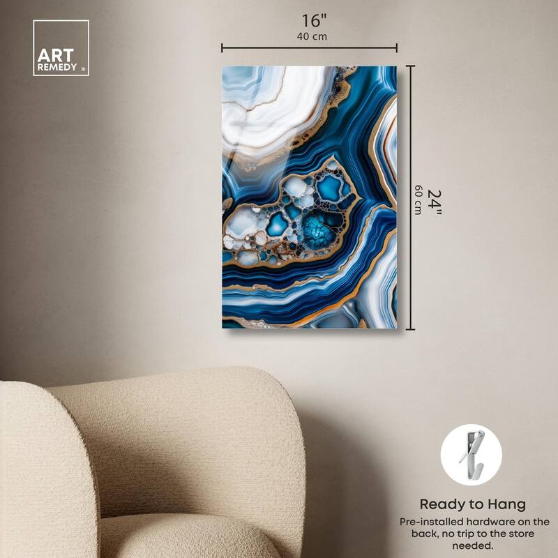 Azure Alveoli II Acrylic by Art Remedy, Ready to Hang