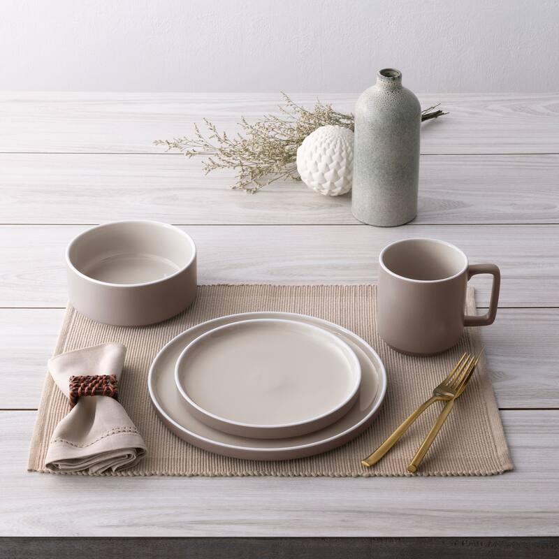 Noritake ColorTrio 4-Piece Stax Place Setting, Service for 1