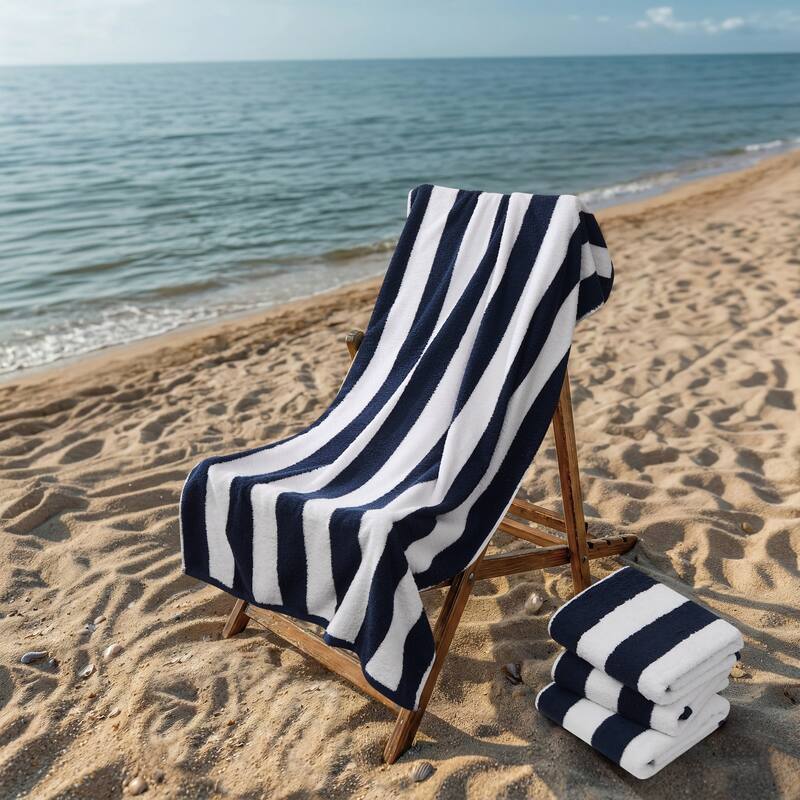 4 Pack - Oceanfront Resort Classic Cabana Beach Towel